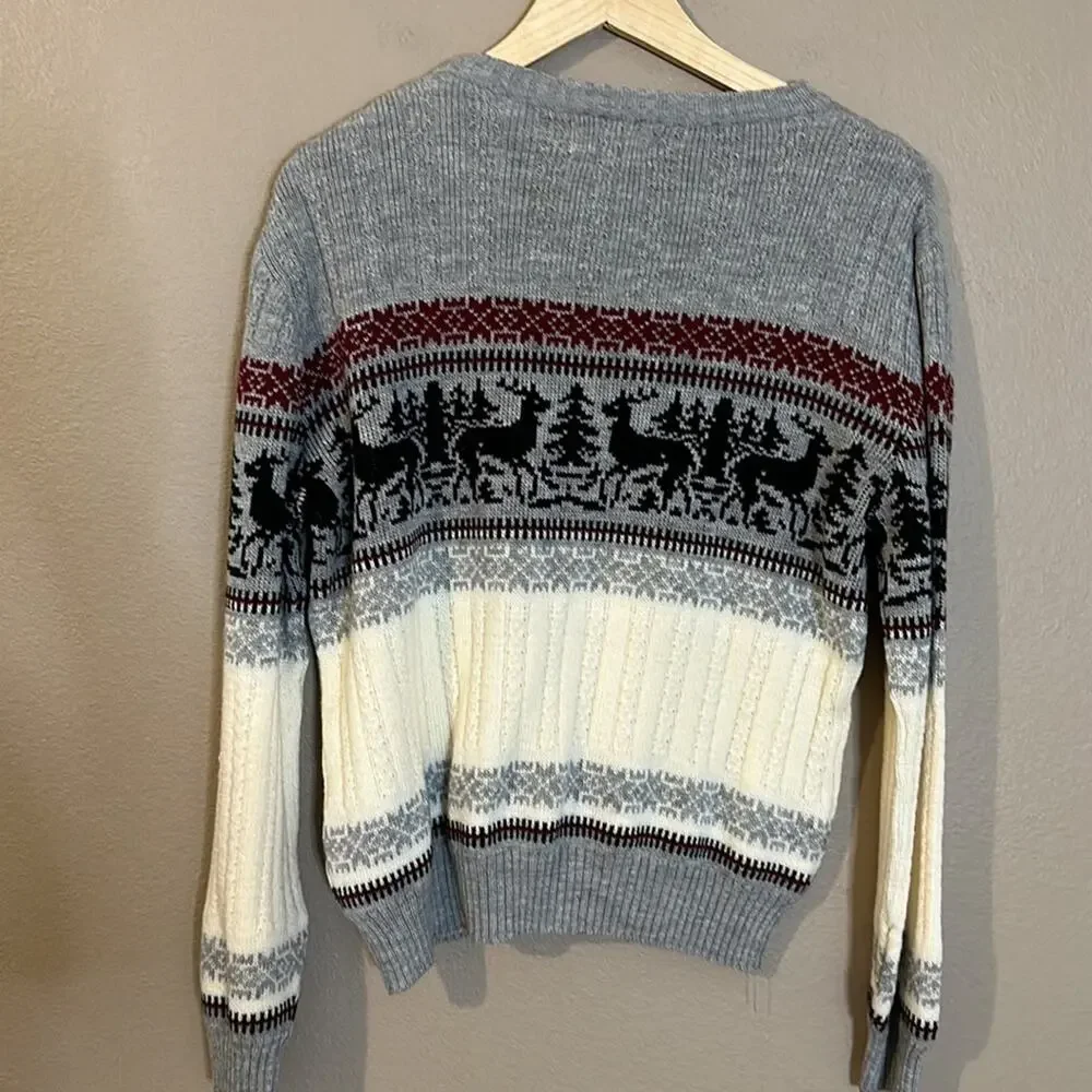 K. P. Knitwear 80’s Vintage Ski Lodge Christmas Sweater Size Small - Picture 6 of 9